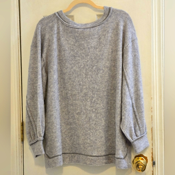 Zenana NWT Luxe Haci Gray Sweater L/XL - Picture 5 of 8